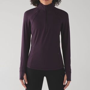 LULULEMON purple fresh tracks 1/2 zip pullover